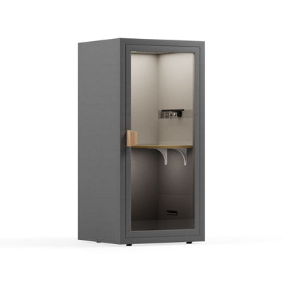 Folio Stand Up Soundproof Phone Booth office phone booth Sound Booth Store Folio Dark Grey Furniture Set 2 