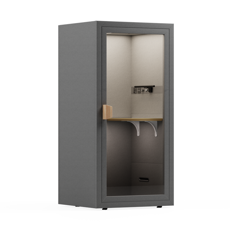 Folio Cabina de Oficina para Una Persona - De PieFolio Dark Grey / Furniture Set 1