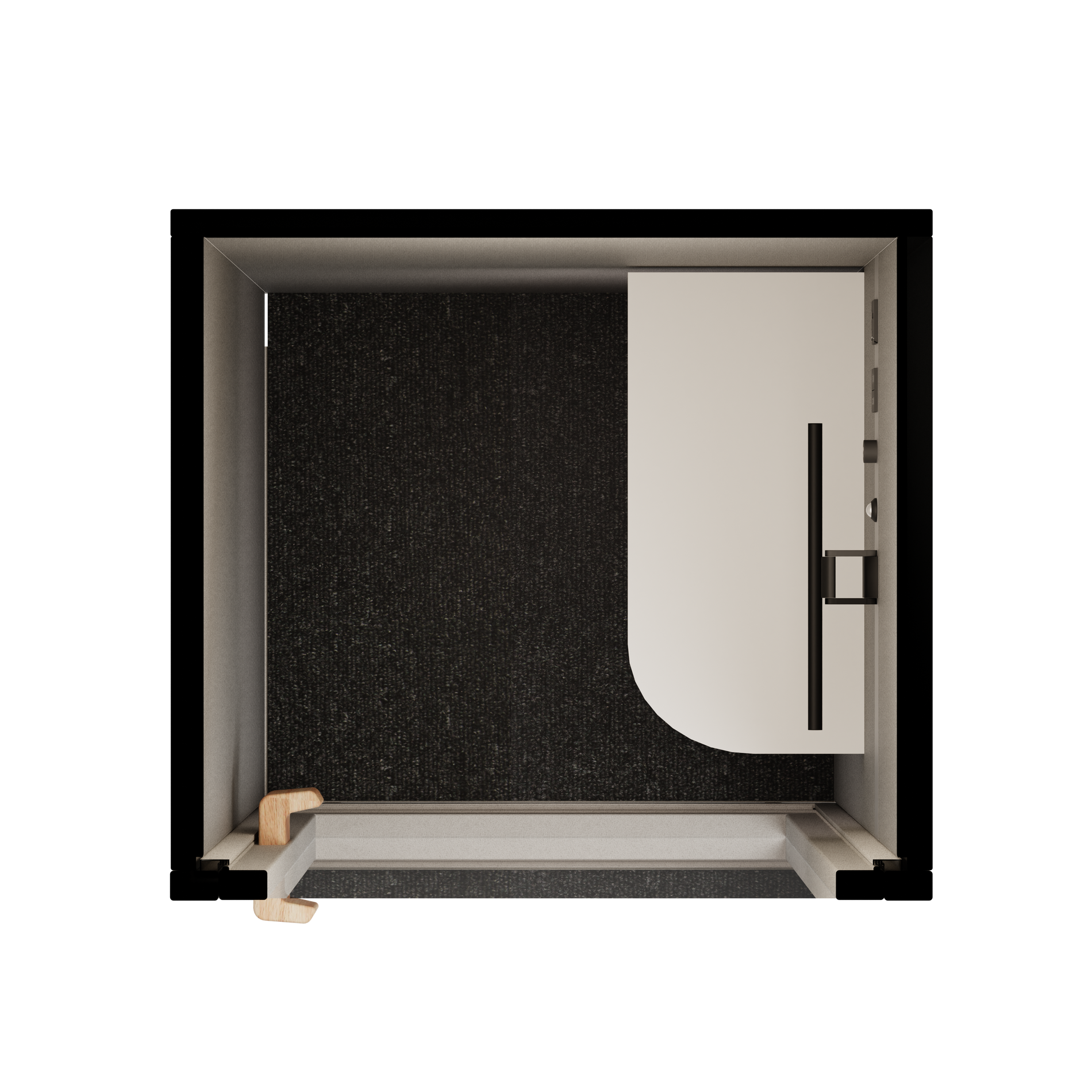 Cabine téléphonique individuelle Folio - DeboutFolio Pebble Grey / Furniture Set 1