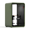 Green Quell Office Pod - 2 Person Sound Booth by Soundbox Store - Zoom Room + Device Shelf + 2 Barstools