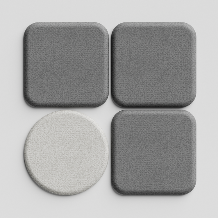Folio Geometric Acoustic - Wall PanelDark Grey / Round / 60cm by 60cm