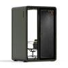 Quell - CoWorker - 1-2 Person Pod Sound Booth Sound Booth Store Dark Green Dark Gray Work Station + Designer Office Chair