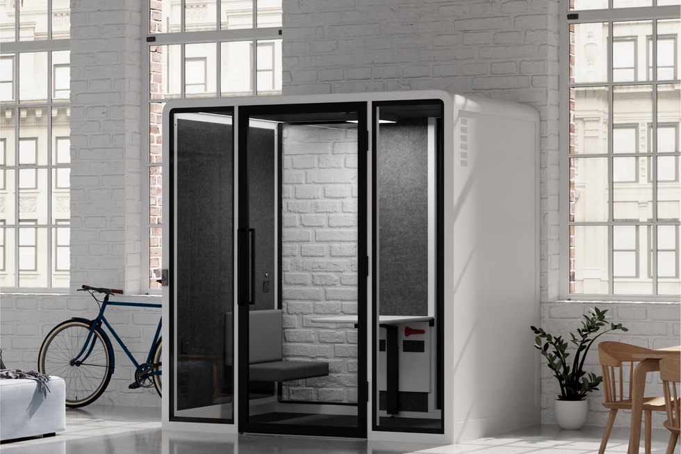 Accessible soundproof booths by Soundbox Store – soundproof office pods for noise reduction and workplace privacy