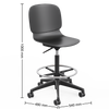 Aarhus swivel counter stool dimensions