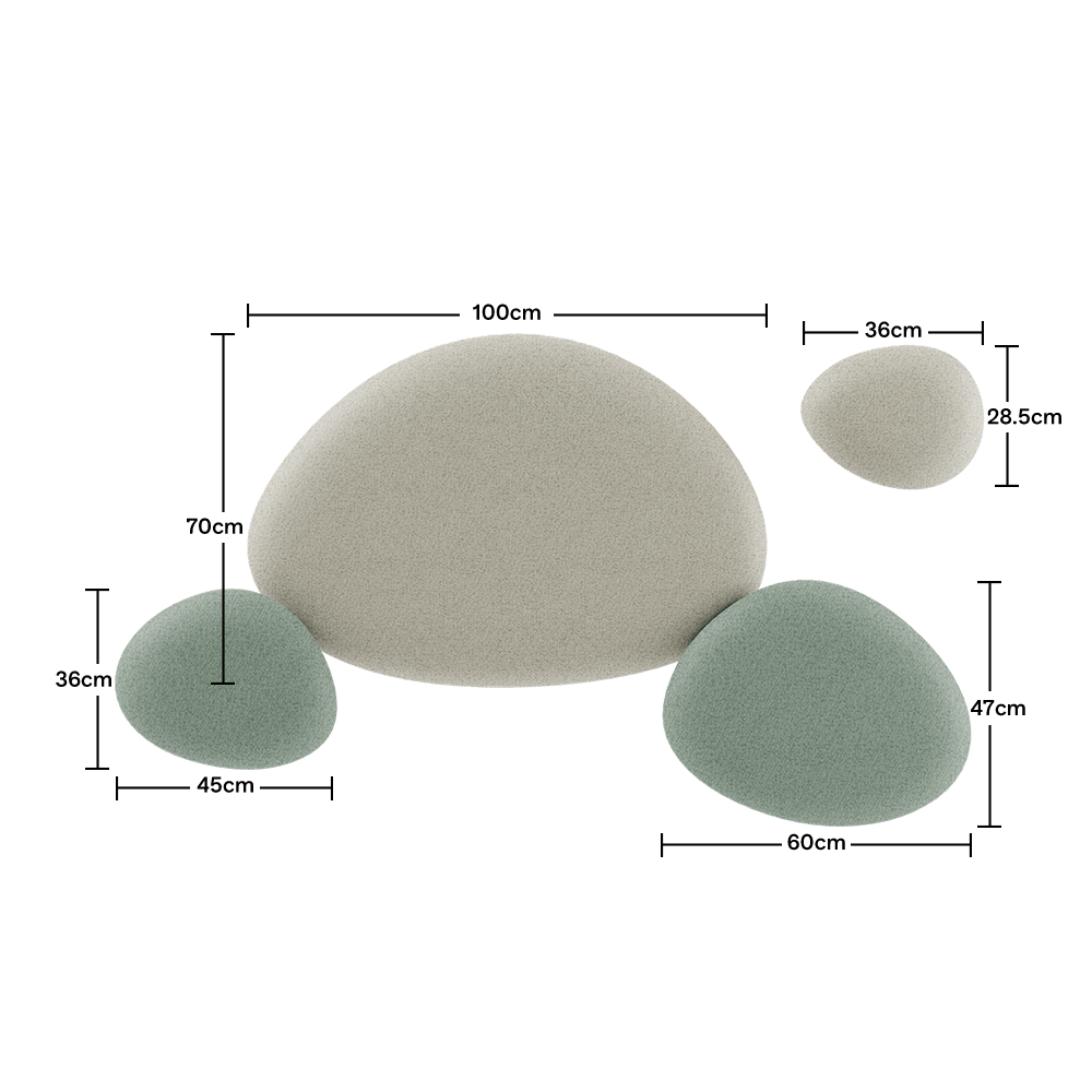 Folio Pebble - ensemble de panneaux de plafond acoustiqueBeige /  Teal