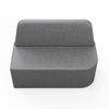 Folio booth sofa – grey acoustic add-on sofa, top view