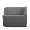 Folio Solo Booth Sofa – grey acoustic add-on sofa, front view