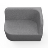Folio Solo Booth Sofa – grey acoustic add-on sofa, top view