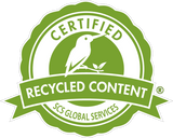 SCS Certified Recycled Content — acoustic panel, min. 60% post-consumer (SCS-RC-08690)