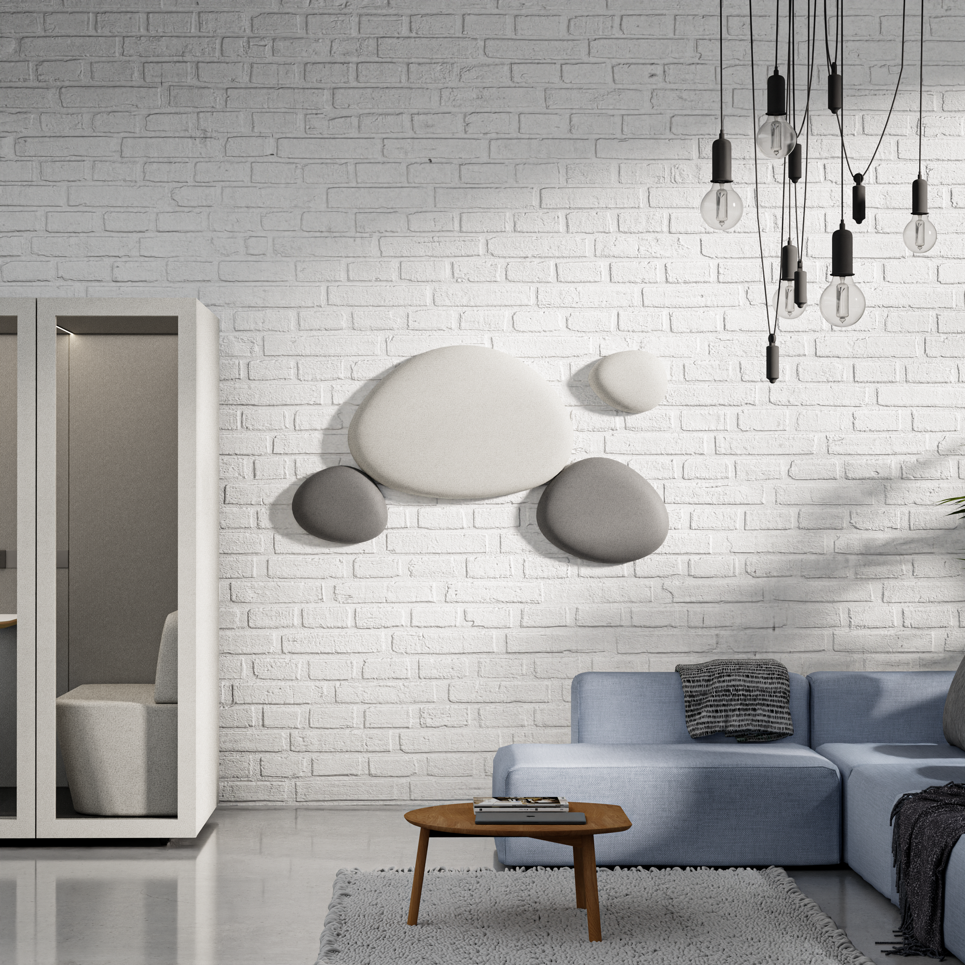 Panneaux acoustiques de plafond et de murDark Grey / Pebble Grey