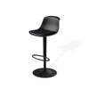 Adjustable black stool with footrest for solo phone booths – ergonomic seating for comfortable work sessions