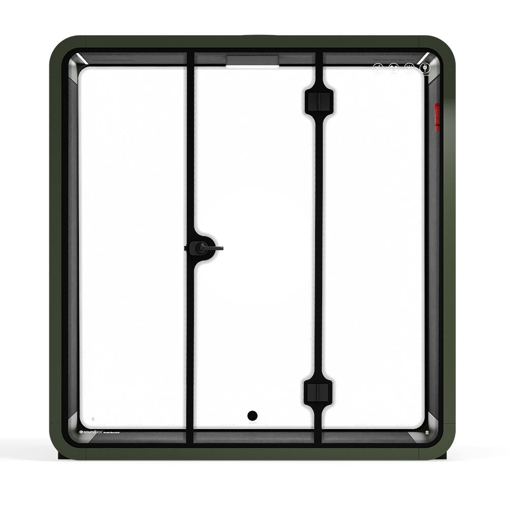 Quell - 4 persoons vergadercabineGroen / Donkergrijs / Geen meubilair