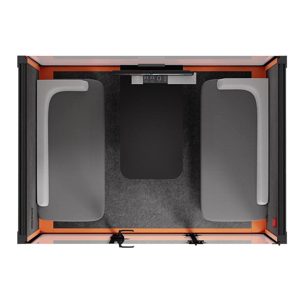Quell - 4 persoons vergadercabineOranje / Donkergrijs / Luxe