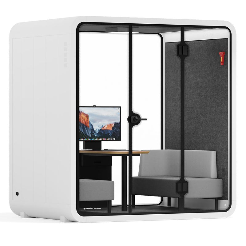 Quell - 4 persoons vergadercabineWit / Donkergrijs / Luxe