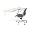 Compact wooden desk with adjustable office chair for 1-2 person phone booths – ideal for focused work sessions