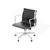 Black ergonomic executive chair for 1-2 person phone booths – sleek design with lumbar support